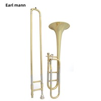 EarlMann Professional B Tenor Trombone with Gold Lacquer Finish-Factory Direct Sales