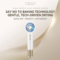 Sèche-cheveux professionnel ionique sans balais WeiQi, moteur 110 000 tr/min, 1600 W, vitesse du vent 29 m/s, 3 réglages de vitesse, diffuseur, idéal pour hôtels
