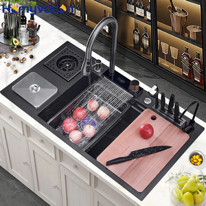 Lavello da Cucina a Cascata Grande da 36 Pollici, 114x46 cm, Multifunzione in Acciaio Inox 304 con Set Rubinetto e Vasca Singola Profonda - Product Image 5