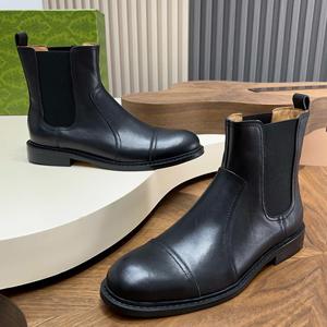 Stivaletti Chelsea Ortopedici Vintage da <span class=keywords><strong>Uomo</strong></span>, Comodi, Neri, Invernali, con Punta Affusolata, in Pelle Scamosciata PU, Suola Piatta, Leggeri - Product Image 1