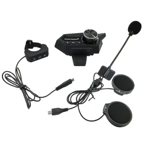 Bt18 fone de ouvido sem fio para capacete, fone de ouvido v5.0 para motocicleta com microfone, suporte de atende automática para capacete
