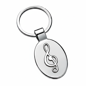 Portachiavi TREBLE CLEF, Decorazione alla Moda in Metallo e Gomma, Porta Monete con Stampa Offset e UV, Materiale in Lega - Product Image 2