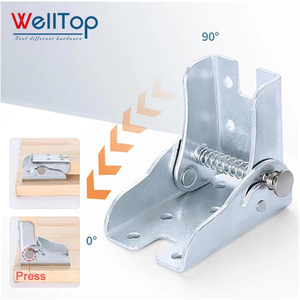 WELLTOP yeni gelenler mobilya donanım menteşeler gümüş <span class=keywords><strong>90</strong></span> derece kendinden kilitleme masa ayakları sandalye uzatma kat ayaklar - Product Image 4
