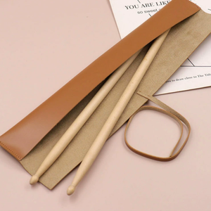 Estuche Simple para <span class=keywords><strong>Baquetas</strong></span>, Bolsa de Almacenamiento de <span class=keywords><strong>Baquetas</strong></span> de Percusión de Cuero PU, Regalo para Baterista, Bolsa para <span class=keywords><strong>Baquetas</strong></span> - Product Image 5