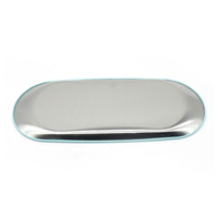 Plateau métallique rectangulaire imprimé sur mesure, en fer blanc argenté, pour emballage et boîte métallique, directement du fabricant OEM