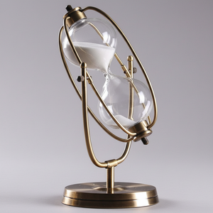 Metal Handmade Eco-Friendly <b>Hourglass</b> <b>Timer</b> Statement Office Desk Decor Eye Catching Sand Display Accent Art Style Modern Design - Product Image 1