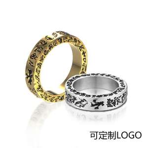 Bagues de mode classiques en acier inoxydable pour hommes femmes or Rose Six mots conception de <span class=keywords><strong>citation</strong></span> de vérité cadeau parfait pour les états-unis Europe - Product Image 3