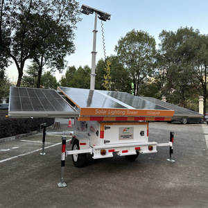 Hankun Solar Mobile Light <b>Tower</b> 6-9m LED Lighting System With Battery <b>Power</b> Supply For Outdoor Use - Product Image 3