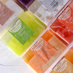 Jabón artesanal en barra con aceites esenciales vegetales y oro 24K OEM, serie para todo tipo de piel, quitamanchas para rostro y cuerpo, paquete de 3 jabones - Product Image 3