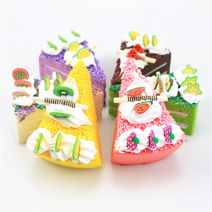 Pu קצף פרידג 'ט קישוט משולש עוגת מגנט מצורפת קישוט איטי ריבאונד קישוט צעצוע מתח - Product Image 3