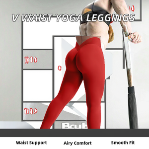 Leggings de yoga pour femmes Yimo, taille élastique, couleur unie, effet push-up, sans couture, pantalon de sport de haute qualité - Product Image 2