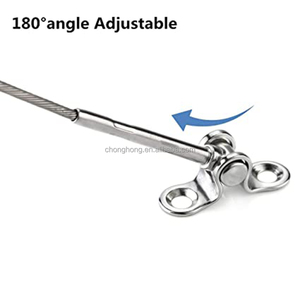 Terminales ajustables para cable de acero inoxidable T316, kit de rieles para cable, terminal giratorio de palanca para cubierta, para cable de acero. - Product Image 5