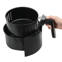 Friteuse à air électrique de haute qualité avec écran tactile numérique, contrôle manuel facile à régler, et cuve antiadhésive en plastique pour usage domestique