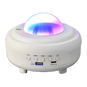 Northern <b>Lights</b> Modern Plug-In Built-In for Music Projection USB <b>Flash</b> Drive Dimmable White/Black Colourful Night <b>Light</b> - Product Image 1