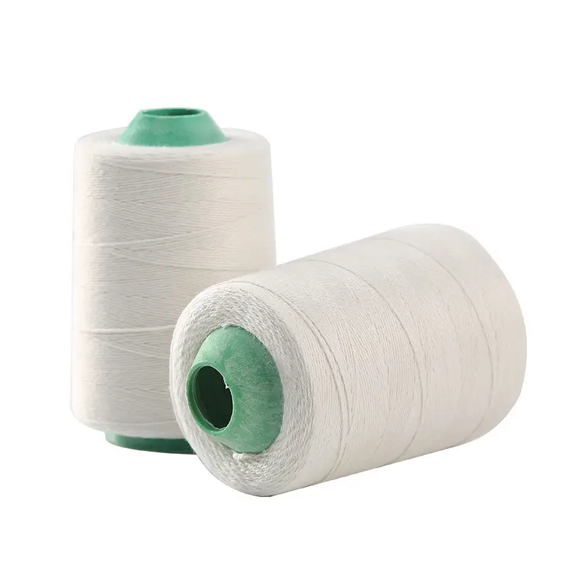 10s/4 10s/6織りバッグポリエステルミシン糸、高強度工業用大型コーン織りバッグシーリング糸