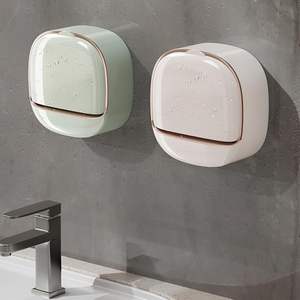 Jabonera Impermeable de Pared con Caja de Drenaje, Sin Perforaciones, para Baño - Product Image 2