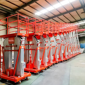 Plateforme élévatrice verticale électrique portable en alliage d'aluminium 4-14m à double mât - Product Image 6