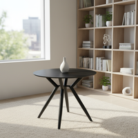 Dessus de table en aluminium Table ronde de jardin au design élégant Table d'extérieur
