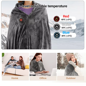 Cobertor De Xale De Aquecimento De Bateria Recarregável Personalizado Wearable USB Cobertor De Aquecimento Elétrico para O Inverno - Product Image 2