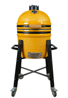 Barbecue Kamado Auplex compact 15 pouces, portable, en céramique, au charbon de bois, pour le camping et la terrasse