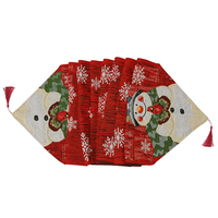 Nappe en lin imprimé de haute qualité 13X72Inch et chemin de Table de Noël pour les décorations d'hiver et de vacances usine en gros