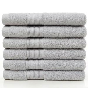 Serviettes de toilette Trident Soft Comfort Air Rich 100% coton 500 GSM, très absorbantes, douces pour la peau, lot de 6 (30,5x30,5cm) bleu marine - Product Image 4