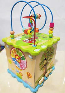Jouet en bois pour enfants, boîte à trésors multifonctionnelle avec perles rondes, cube en bois pour le développement de l'intelligence des enfants, jouet éducatif pour enfant - Product Image 3