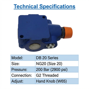 Válvula de Alivio de Presión Operada por Piloto Rexroth DB 20 <span class=keywords><strong>G2</strong></span>-4X/200 W65, 200 Bar, Caudal de 400 L/min - Product Image 3