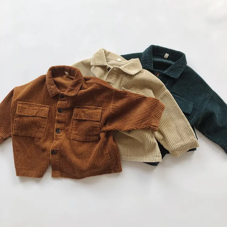 Autumn Winter Baby Boys Girls Corduroy Coat Korean Japan Style Clothing Baby Boy Girl Long Sleeve Jacket Kids Coat