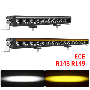 Barra de Luz LED de Doble Color Blanco y Amarillo con Certificación E-mark R149 R148 de 22 32 42 52 Pulgadas 12v 24v con DRL Dinámico - Product Image 1