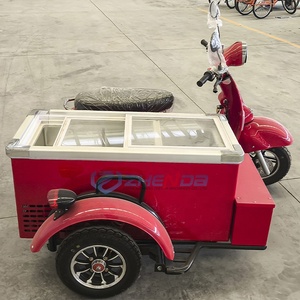 Chariot de restauration électrique à trois roues pour extérieur avec réfrigérateur, chariot de courses mobile, stand de vente ambulant, présentoir à snacks - Product Image 4