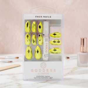 HGOD0042 Ensemble d'ongles artificiels Goddess de haute qualité, faits à la main, à presser, longs et carrés, tendance - Product Image 3