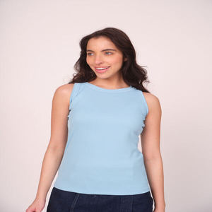 Camiseta sin mangas informal para mujer, camiseta clásica sin mangas, suave y transpirable, para uso diario, Top básico de verano, ropa cómoda y elegante - Product Image 2