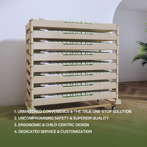 <span class=keywords><strong>Lit</strong></span> <span class=keywords><strong>empilable</strong></span> en bois massif pour tout-petits, design chinois Hikeylove, pour garderie, maternelle, salon et école - Product Image 2