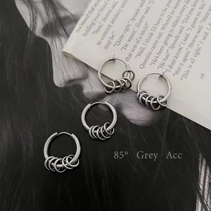 Hoop <b>Earrings</b> Zinc Alloy Round <b>Clip</b> <b>On</b> Unisex Fashion Jewelry 0205 - Product Image 2