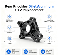 Rotules arrière usinées CNC en aluminium billette et acier inoxydable, pièces UTV robustes, remplacement OEM