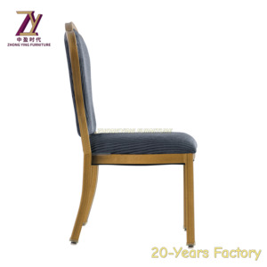 Chaises de banquet empilables en métal avec support en fer doré pour hôtels et mariages, portables et pour les repas en plein air, vente directe d'usine - Product Image 3