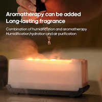 Diffuseur de flamme 120ml humidificateur à ultrasons diffuseurs d'arôme d'huile essentielle pour le ménage