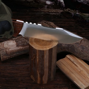 Cuchillo Táctico de Supervivencia Personalizable con Hoja de Acero Inoxidable y Mango de Madera, Uso Industrial, EDC, DIY, OEM Disponible - Product Image 4