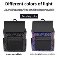 Sac à dos d'étudiant de voyage à la mode à grande capacité avec motif diamant personnalisable en stock, sac à dos pour ordinateur portable en Oxford