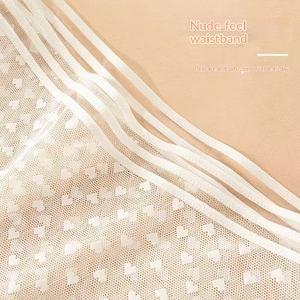 Ropa Interior Femenina Transpirable Directo de Fábrica, Sexy, Translúcida, con Nudos de Jacquard, Encaje Hueco, Algodón/Nailon, Cintura Media, Estilo Bikini - Product Image 3