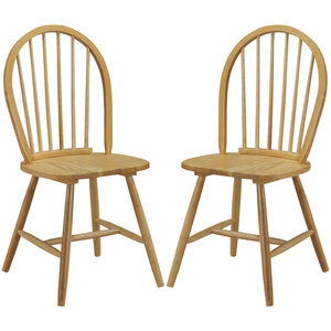 DB Lot de 2 chaises en bois Windsor Vintage avec dossier en broche solide pour salle à manger salons restaurants bureau à domicile - Product Image 4