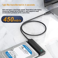 Kabel Data SATA Hard Drive Grosir Pabrik Sumber USB 3.0 ke SATA 2.5-inci Pengisian Cepat Kabel Tembaga Berlapis Timah Pipih