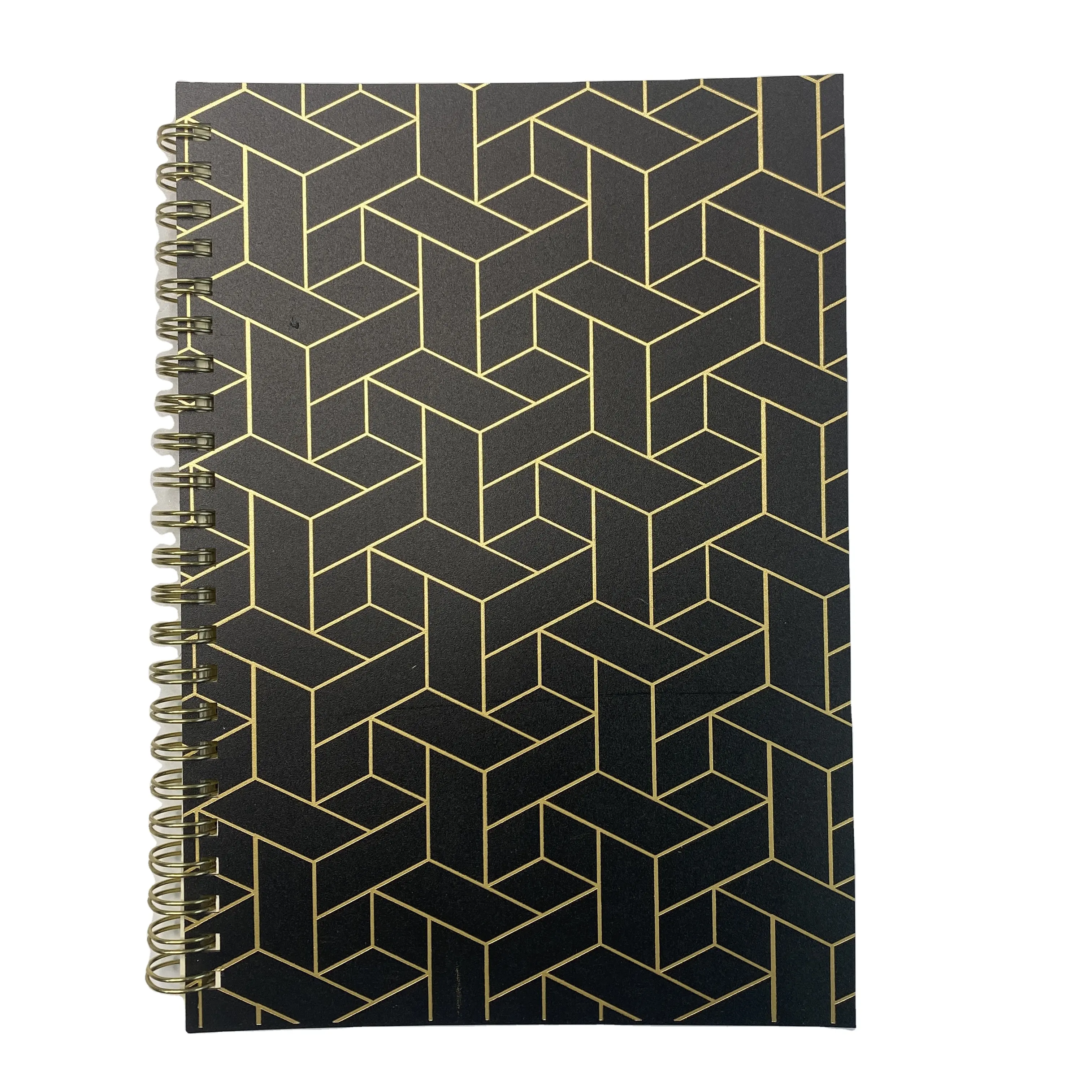A5 Personalizado Ouro Foiled PP Capa De Plástico Espiral Notebook Stairway