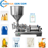 XH-SY Semi-automatische vloeistofmachine met 2 spuitmonden voor glazen ampullen, zakjes, gel, puur water, honing, shampoo, cosmetica, voedsel, PLC-besturing