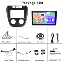 Marco para Autoestéreo Android Podofo de 9'' 4+64G con Carplay Inalámbrico y Android Auto para Volkswagen Crossfox 2003-2009 con DSP GPS RDS WIFI OEM