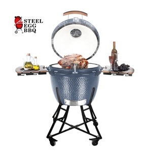 SEB KAMADO TB 24 pouces barbecue extérieur <span class=keywords><strong>Asador</strong></span> rouge carbone vert grils en céramique <span class=keywords><strong>l</strong></span> grils pour barbecue fumeur - Product Image 3