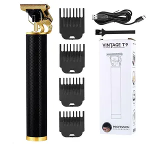 Pas cher Rechargeable 0MM T9 Tondeuse À Cheveux Pour Hommes T Lame Électrique Barber Tondeuse À Cheveux Machine De Découpe