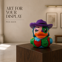 B.DUCK Série Musée Pica Duck Figurine PVC Canard Flottant OEM Boîte Mystère Personnalisée Canard en Caoutchouc