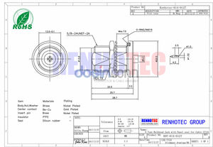 Precio de conector tipo N hembra recto para cable coaxial UT141 - Product Image 2